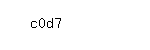 Captcha: c0d7